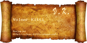 Volner Kitti névjegykártya